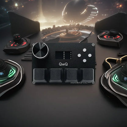 SayoDevice O3C++ OSU Rapid Trigger Keyboard – 4+4 Keys Magnetic Linear OUTEMU Pink Switches with Knob & Screen Shortcut