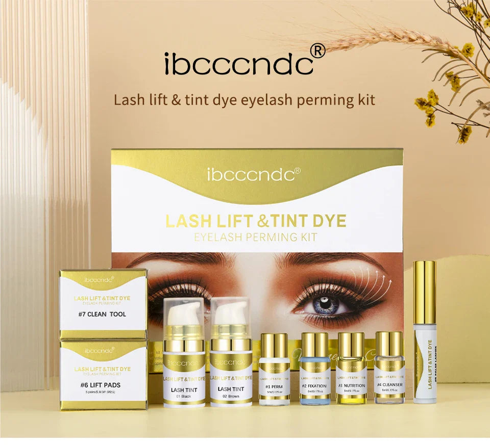 Professional Semi-Permanent Brow & Lash Lift Kit – Brow Lamination, Eyelash Perming & Tinting Makeup Set