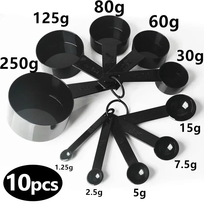 10PCS Measuring Spoons & Cups Set – Multipurpose Kitchen Cooking, Baking Tools for Cake, Flour & Food, Home Accessories