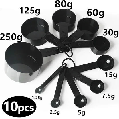 10PCS Measuring Spoons & Cups Set – Multipurpose Kitchen Cooking, Baking Tools for Cake, Flour & Food, Home Accessories