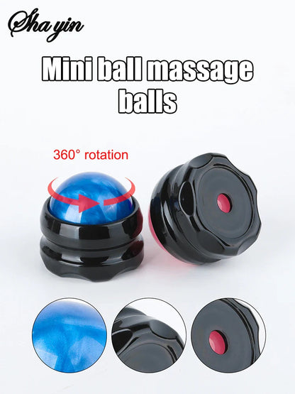 Mini 360° Spin Manual Massage Ball — Self-Therapy Tool for Back, Shoulders & Foot Muscle Relaxation