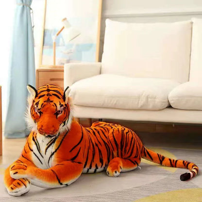 20-25cm Giant Realistic Tiger & Collie Dog Plush – Cute Forest Animal Pillow Toy Gift for Girls