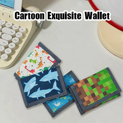 Kids Trifold Casual Wallet – Multifunctional Youth Wallet with Zipper Coin Pocket & Card Holders, Perfect Gift for Children