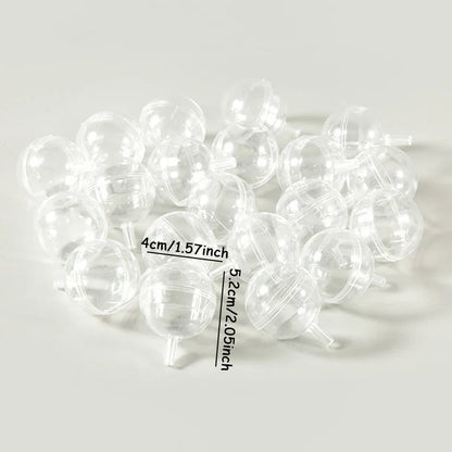 10/20/30/50pcs Clear Chocolate & Truffle Boxes – Flower Candy Holder Cases for Valentine’s Day Gifts