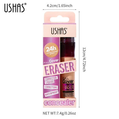 USHAS Sponge Tip Foundation Concealer – Waterproof, No Makeup Removal, 12 Colors Available