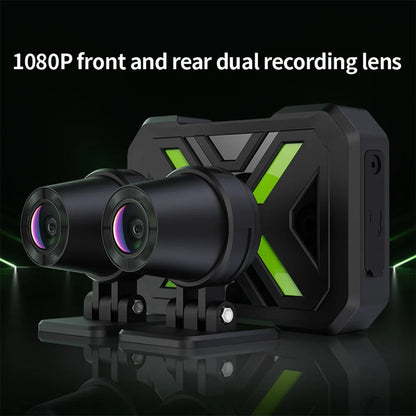 JIUYIN Dual Motorcycle Action Camera – 1080P Front & Rear DVR, Waterproof Dash Cam with WiFi