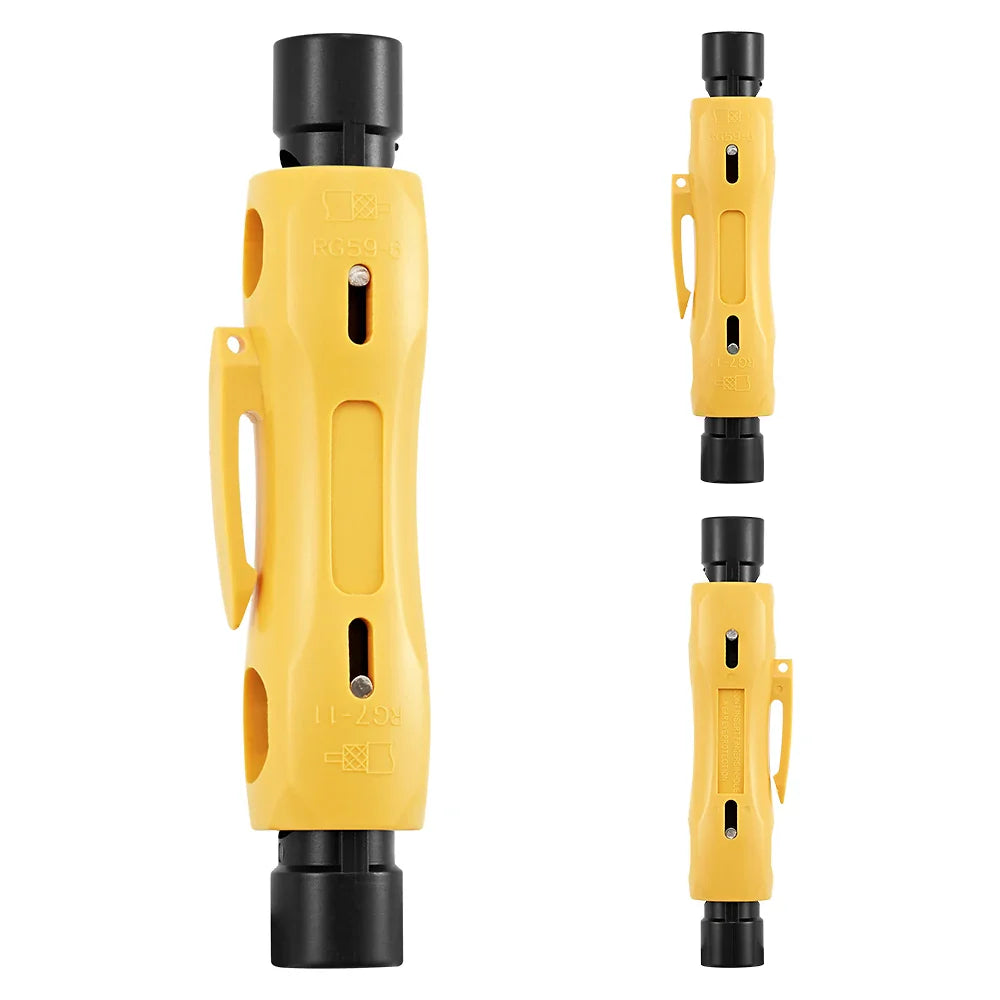 Pen-Type Coaxial Cable Stripper: Hand Tool for Cutting and Stripping RG7-11 RG59-6 - Essential Electrician Repair Tool