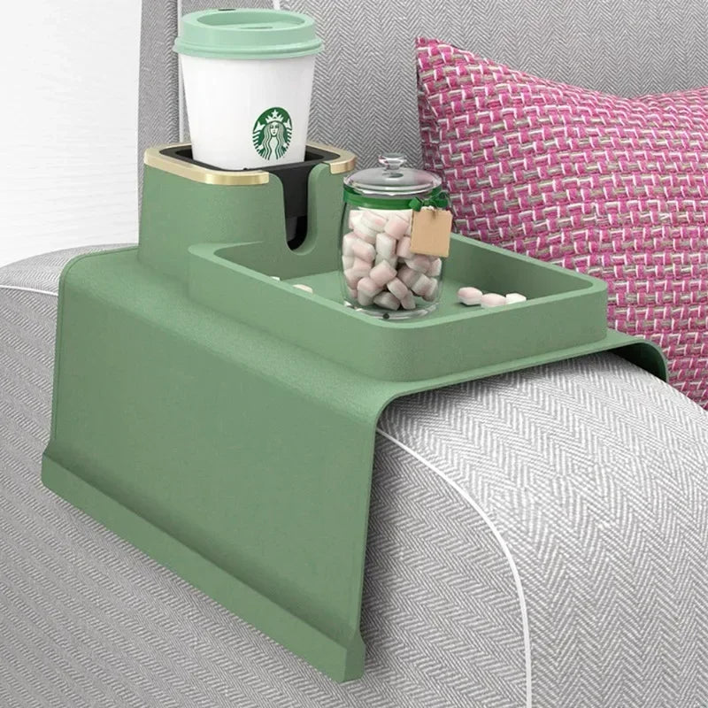 Anti-Slip Cup Holder Sofa Armrest Tray – Silicone Organizer for Recliner, Couch, and Remote Control