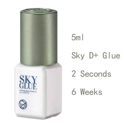 Sky Glue Eyelash Extension Adhesive 5ml – Fast-Drying 0.5s False Lash Glue with Makeup Bag