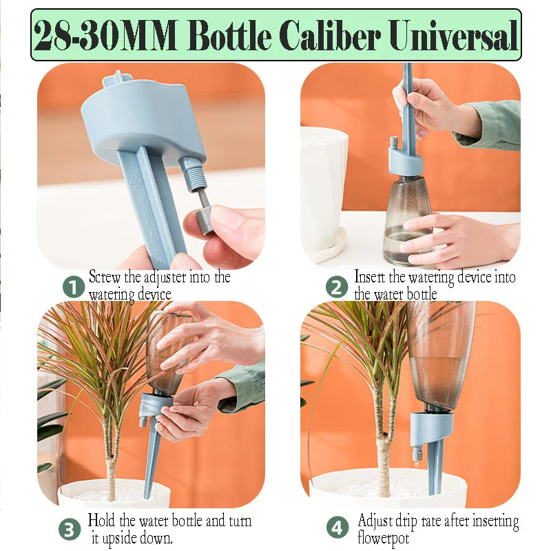 1PC Automatic Lazy Watering Drip Irrigation Dripper with Timing for Household Flower Planting