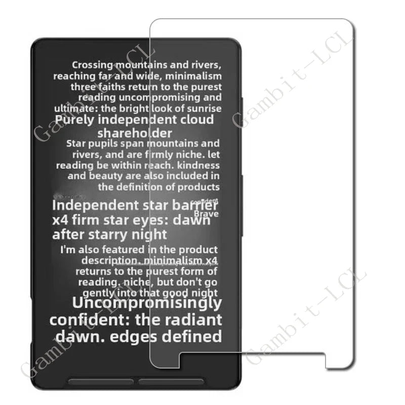 XTEINK X4 E-Book Reader Screen Protector - 9H HD Tempered Glass Magnetic Cover Film 4.3 Inch