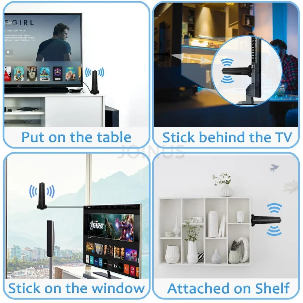 DTMB Digital TV Antenna Receiver - Indoor & Outdoor HD Ground Wave HDTV Antenna for Clear Signal Reception