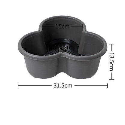 Vertical Stackable Garden Planter Tower - Multi-Layer Flower Pot with Rolling Casters