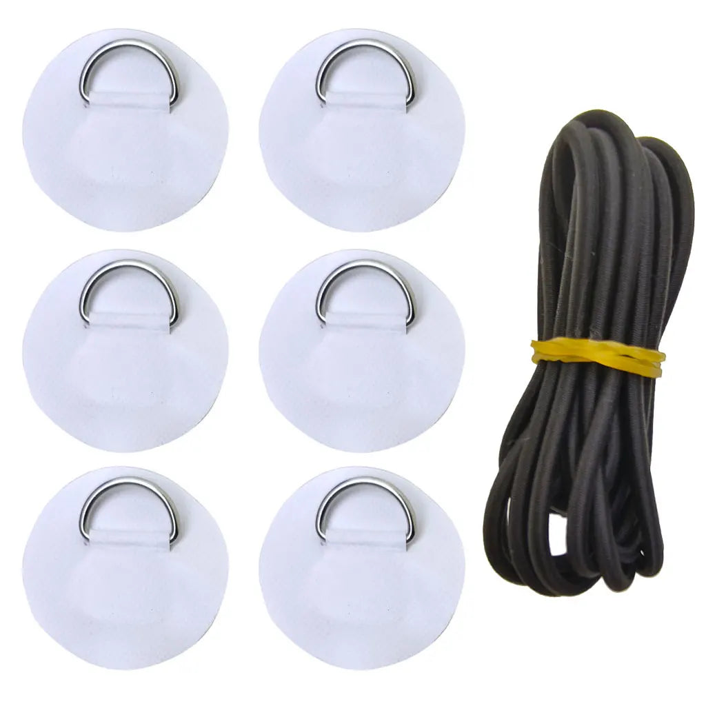 6.5CM D-Ring PVC Patch – Inflatable Boat, Kayak, SUP, Dinghy & Canoe Rope Ring Attachment