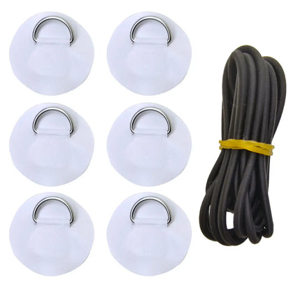 6.5CM D-Ring PVC Patch – Inflatable Boat, Kayak, SUP, Dinghy & Canoe Rope Ring Attachment