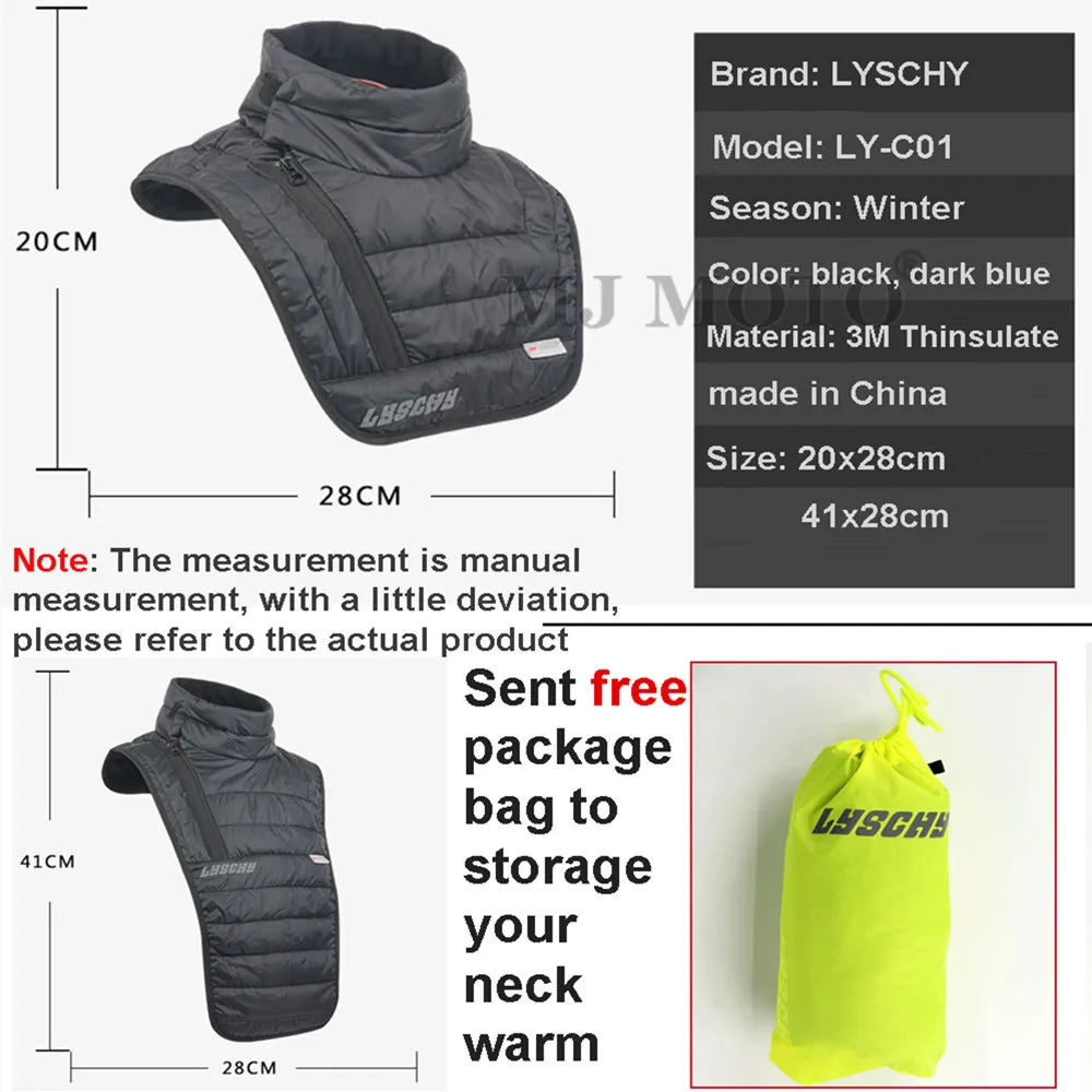 Motorcycle Full Neck Protectors Scarf Mask - Windproof Warm Winter Cycling Fleece Balaclava - Moto Face Mask for Ultimate Protection