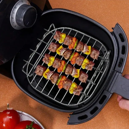 430 Stainless Steel Air Fryer Accessories - Double Layer Grill and Steam Rack for Electric Fryers