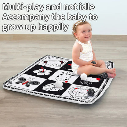 Baby Play Gym Mat — Activity Play Mat with Rack for Newborns & Toddlers 0–36 Months, Tummy Time, Crawling & Play Blanket Toys