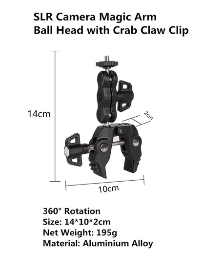 Selfie Stick Monopod Handlebar Mount – Compatible with Insta360 X4/X3/X2, GoPro 8-13 & DJI for Bicycle & Motorcycle