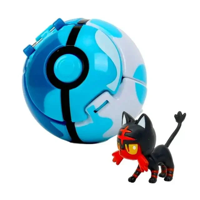 Pokemon Pokeball Figurine — Anime Action Figures including Pikachu & Charizard, Kids Collectible Toy Gift