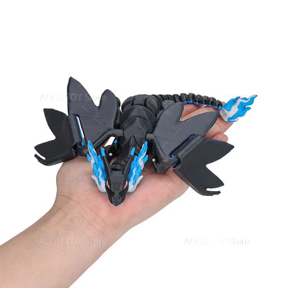 3D Printed Mega Charizard X Figure — Anime Dragon Egg Action Model Toy