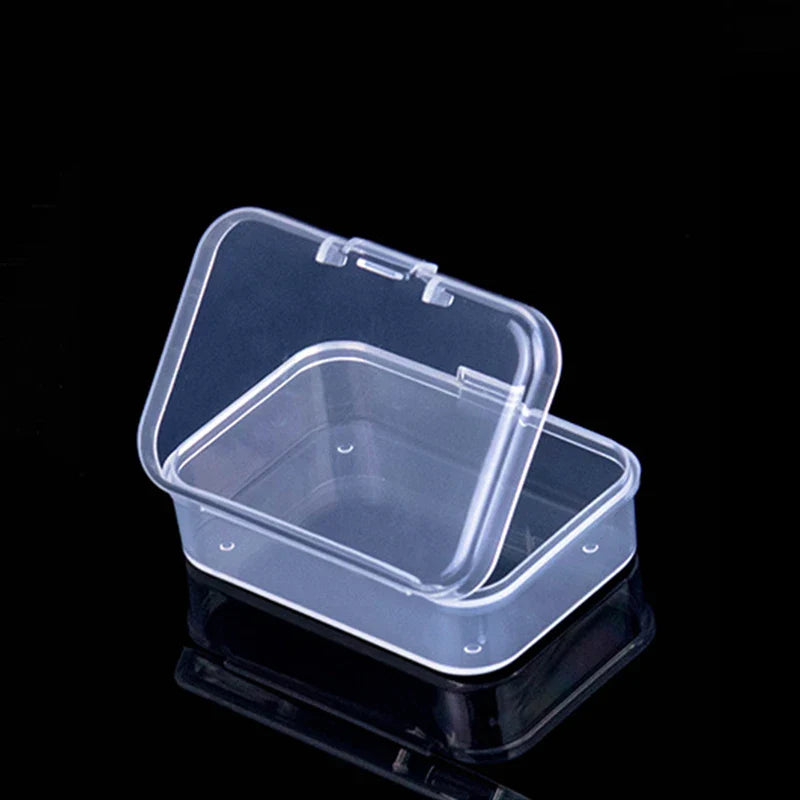 Mini Rectangular Plastic Storage Box – Translucent, Dustproof Jewelry & Small Item Container