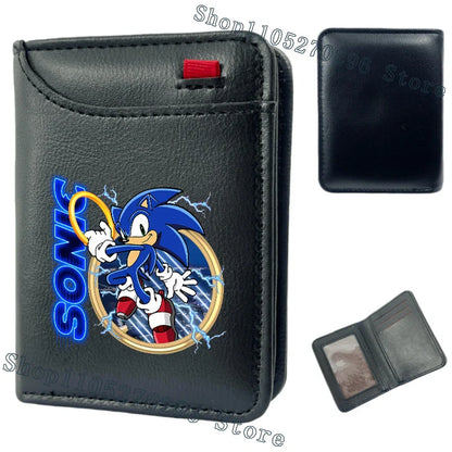 Sonic & Shadow Cartoon Wallet – Anime Multi-Card Vertical Holder, Portable Slim Card Pack, 2026 New Fashion Gift Wallet