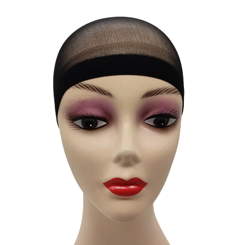 Ventilated Nylon Mesh Wig Cap – Stretchy, Breathable, Extra Thin Stocking Hairnets for Wigs, Available in 1/6/12 Bags