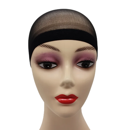 Ventilated Nylon Mesh Wig Cap – Stretchy, Breathable, Extra Thin Stocking Hairnets for Wigs, Available in 1/6/12 Bags