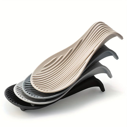 Silicone Spoon Holder & Utensil Rest – Heat-Resistant Kitchen Storage Shelf for Cooking Tools & Accessories