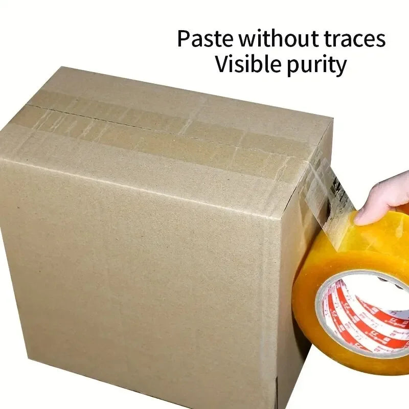 10/1PCS Heavy-Duty Packing Tape – Transparent Yellow & White Box Sealing Tape for Large Rolls & Thick Package Shipping