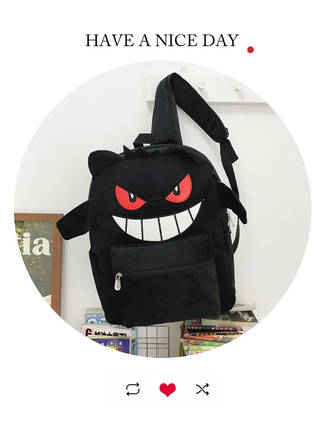 New Fashion Women's Backpack — High-Quality Large Capacity Computer Bag with Cartoon Pattern, Soft Fabric Shoulder Handbag