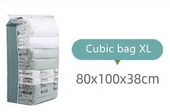 No-Pump Vacuum Storage Bags – Large Plastic Compression Bags for Clothes, Blankets & Travel Accessories