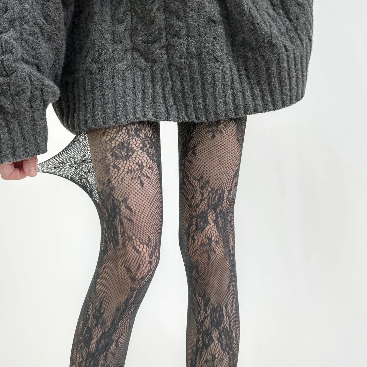 Women’s Lace Floral Thigh High Tights - 2025 Sexy Mesh Fishnet Stockings Lingerie Hosiery Pantyhose