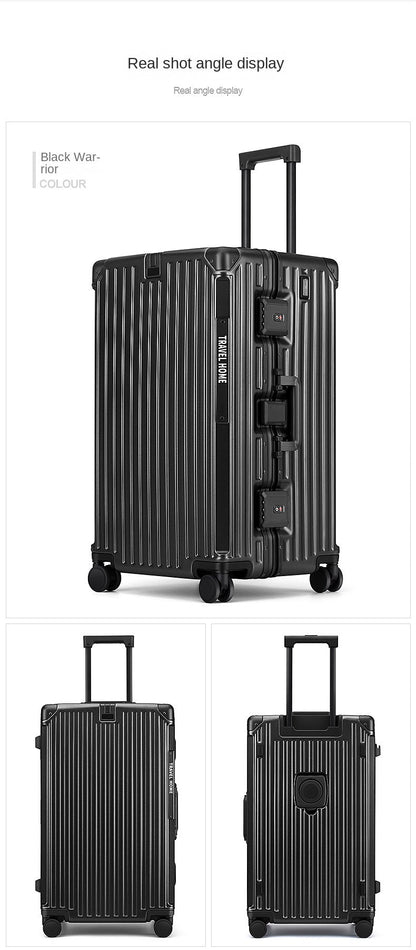 COLENARA Aluminum Frame Suitcase — High-Quality Large Capacity Trolley Travel Bag, 24", 26", 28", 30" Rolling Luggage