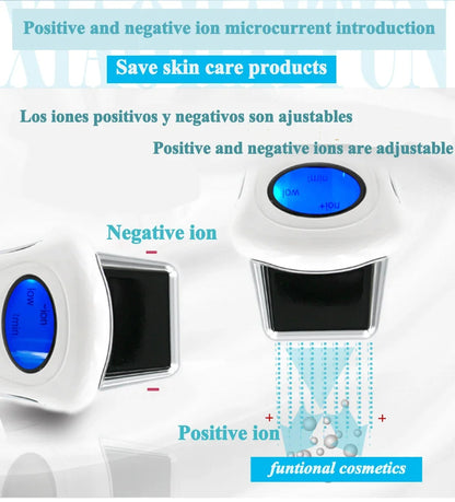 Handheld Galvanic Spa Microcurrent Facial Machine for Skin Tightening & Face Lift – Electroporator Galvanic Current Device for Skin Care