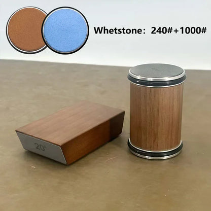 Rolling Knife Sharpener & Magnetic Holder – Diamond Sharpening Stone Kit with 15° and 20° Angle Rollers for Kitchen