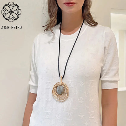 Vintage Long Chain Necklace – Irregular Gothic Pendant Jewelry for Women, 2023 Trendy Fashion Accessories