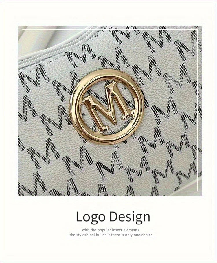 Vintage Letter Print Teenager Underarm Bag – Small Square Crossbody Handbag with Chain & Adjustable Strap