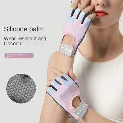 Women's Half Finger Sports Gloves – Anti-Slip, Shock-Absorbing, Breathable Fitness and Outdoor Gloves