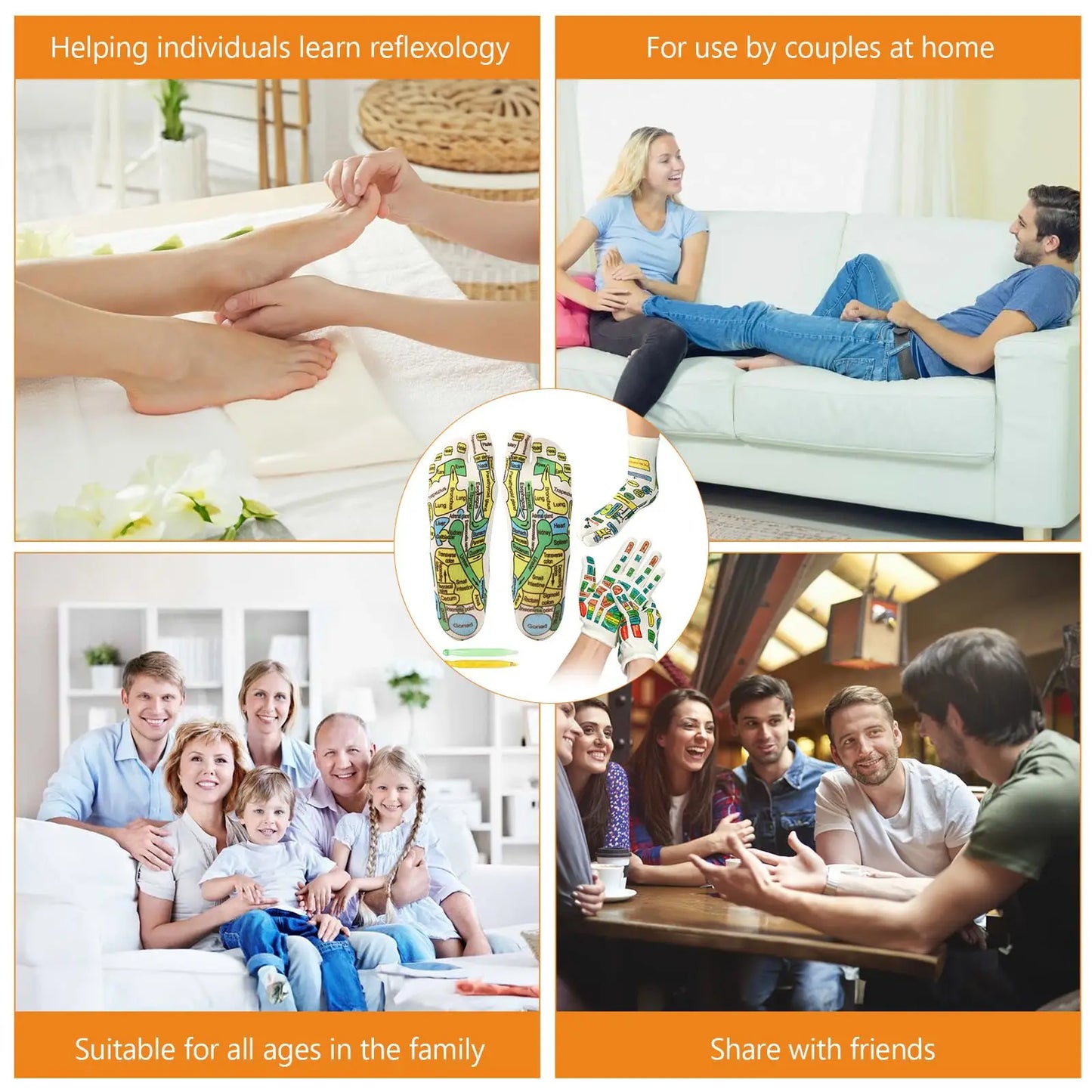 Acupressure Foot Massage Socks – Reflexology & Physiotherapy for Tired Feet Relief