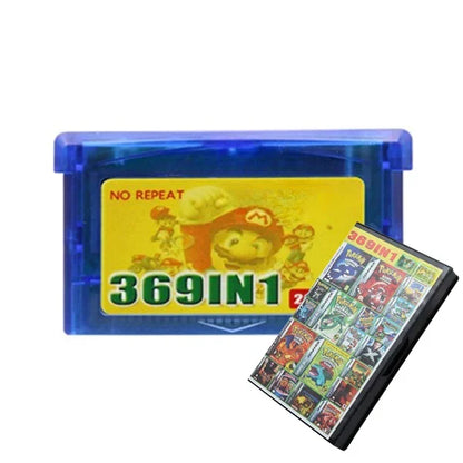 369-in-1 GBA 32-Bit Game Cartridge – Retro Multi-Game Card for Game Boy Advance, GBA SP & NDS, Pokémon & Classic Games English Version