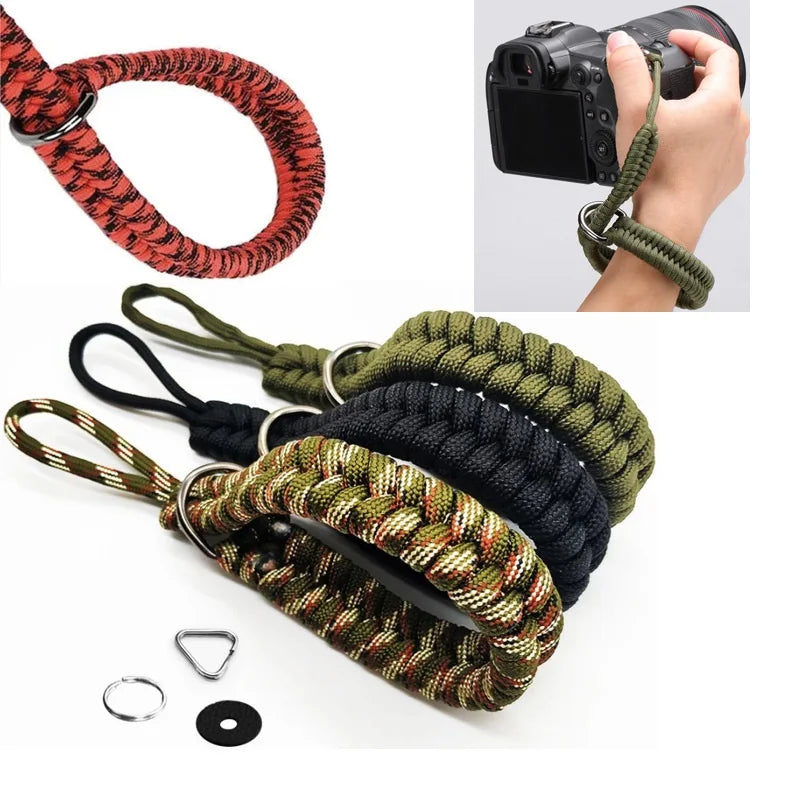 Camera Wrist Strap Hand Grip – Paracord Braided Strap for Pentax, Panasonic, Canon DSLR Cameras Accessories
