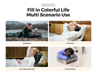 FLEXTAIL ZERO PILLOW SE - Inflatable Camping Pillow, Ergonomic Travel & Home Pillow, Lightweight & Washable
