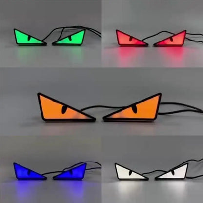 Universal Motorcycle LED Devil's Eyes Lights - Demon Eyes Mini Projector Headlight Lens Lamp for Car and Motorcycle Decoration