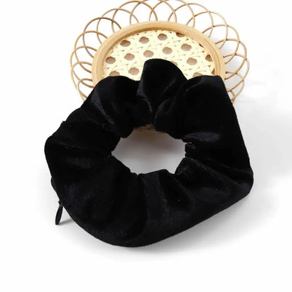 Portable Hidden Safe Hair Tie Storage Case – Secret Scrunchie with Zipper for Cash, Key & Jewelry (Travel/Outdoor)