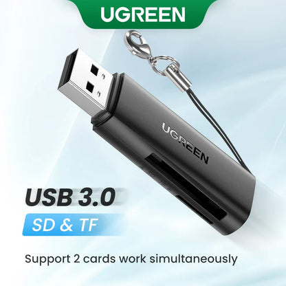 UGREEN USB 3.0 Card Reader – SD/Micro SD/TF Memory Card Adapter for PC & Laptop Accessories