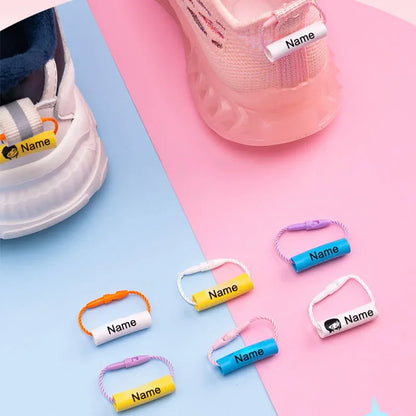 20pcs Waterproof Name Sticker Tags - Customized Baby Shoes, Schoolbag, Cup, Clothes Name Labels with Rope