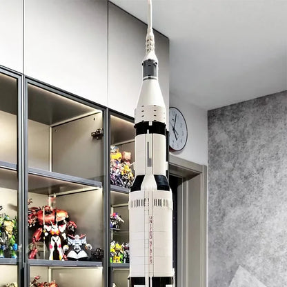 Apollo Saturn V Rocket & Launch Pad Building Set – Classic Model Fit 21309 92176, Educational Blocks Toy for Kids Gift