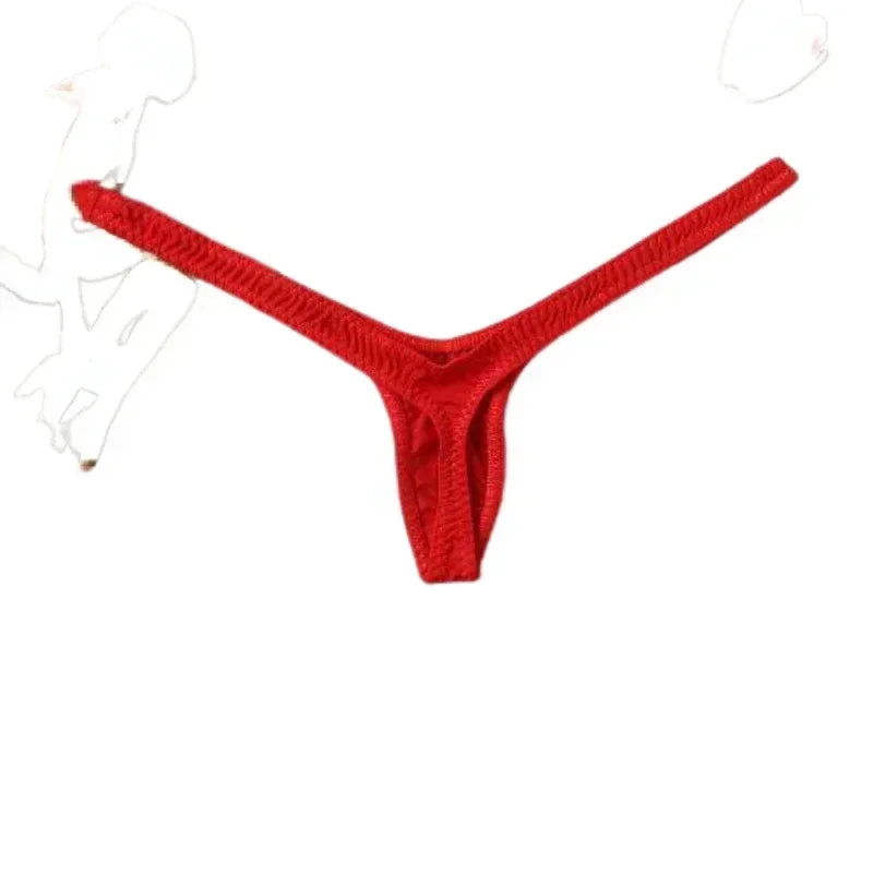 Sexy Deep V Thong: Women's Breathable Low Waist Mini Panties | Hot Bikini Bottoms for Female Underwear